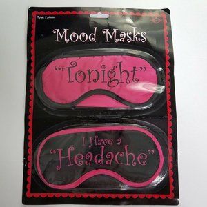 Eye Mask Mood Adult Flirty Valentine Day gift wife Tonight I Have Headache Pink